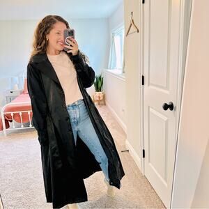 Alanni Black Trench Coat Jacket 2X